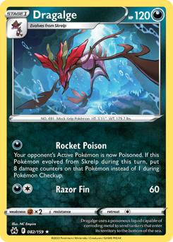 Dragalge, Crown Zenith #82, Pokémon TCG card