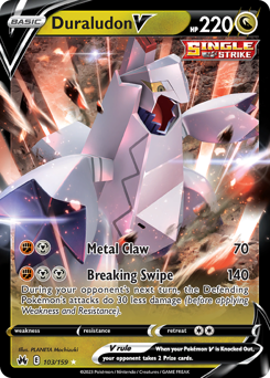 Duraludon V, Crown Zenith #103, Pokémon TCG card