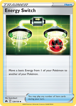 Energy Switch, Crown Zenith #129, Pokémon TCG card