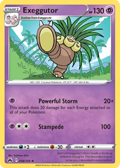 Exeggutor, Crown Zenith #58, Pokémon TCG card