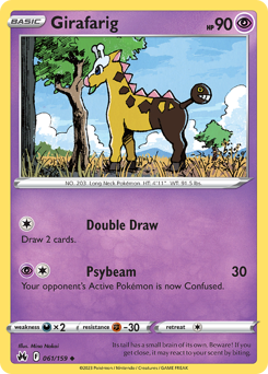 Girafarig, Crown Zenith #61, Pokémon TCG card