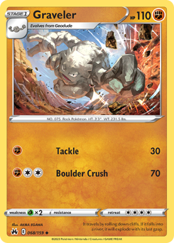 Graveler, Crown Zenith #68, Pokémon TCG card