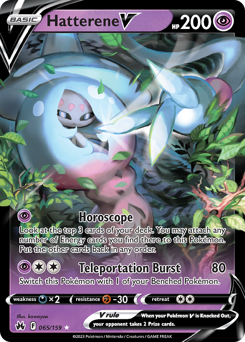 Hatterene V, Crown Zenith #65, Pokémon TCG card