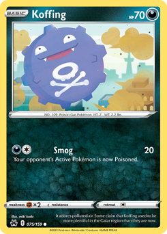 Koffing, Crown Zenith #75, Pokémon TCG card