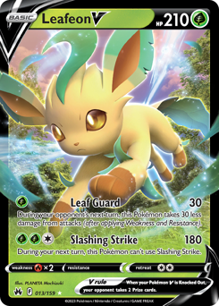 Leafeon V, Crown Zenith #13, Pokémon TCG card