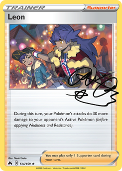 Leon, Crown Zenith #134, Pokémon TCG card