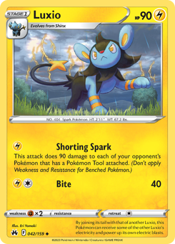 Luxio, Crown Zenith #42, Pokémon TCG card