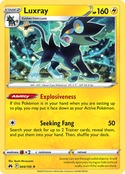 Luxray, Crown Zenith #44, Pokémon TCG card