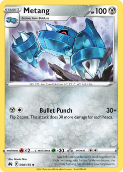 Metang, Crown Zenith #90, Pokémon TCG card