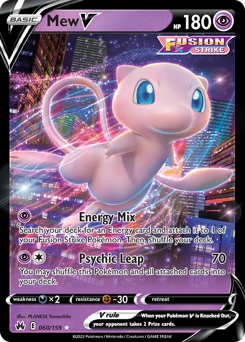Mew V, Crown Zenith #60, Pokémon TCG card