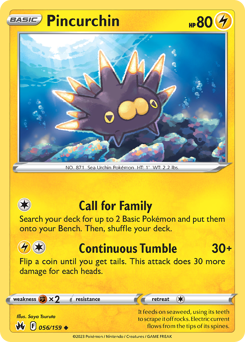 Pincurchin, Crown Zenith #56, Pokémon TCG card