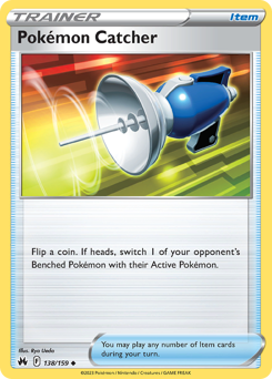 Pokémon Catcher, Crown Zenith #138, Pokémon TCG card