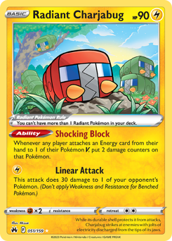 Radiant Charjabug, Crown Zenith #51, Pokémon TCG card