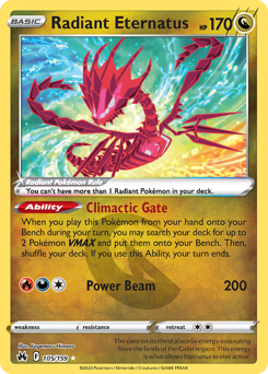 Radiant Eternatus, Crown Zenith #105, Pokémon TCG card