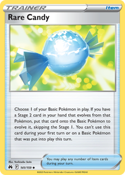 Rare Candy, Crown Zenith #141, Pokémon TCG card