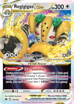 Regigigas VSTAR, Crown Zenith #114, Pokémon TCG card