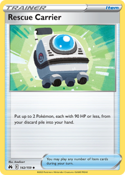 Rescue Carrier, Crown Zenith #142, Pokémon TCG card