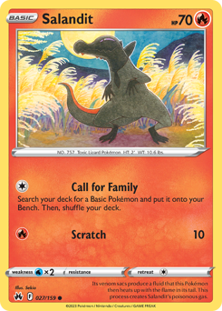 Salandit, Crown Zenith #27, Pokémon TCG card