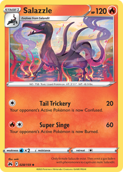Salazzle, Crown Zenith #28, Pokémon TCG card