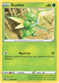 Scyther, Crown Zenith #6, Pokémon TCG card