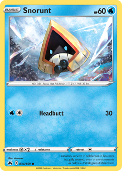 Snorunt, Crown Zenith #34, Pokémon TCG card