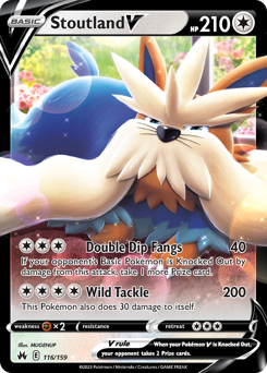 Stoutland V, Crown Zenith #116, Pokémon TCG card