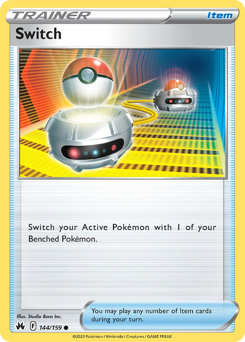 Switch, Crown Zenith #144, Pokémon TCG card