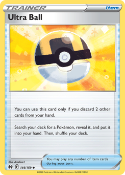 Ultra Ball, Crown Zenith #146, Pokémon TCG card