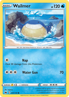 Wailmer, Crown Zenith #31, Pokémon TCG card