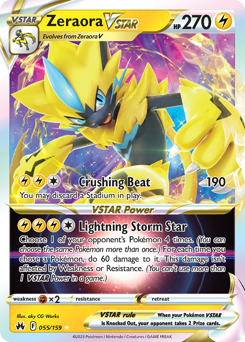 Zeraora VSTAR, Crown Zenith #55, Pokémon TCG card