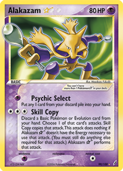 Alakazam ★, Crystal Guardians #99, Pokémon TCG card