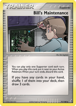Bill's Maintenance, Crystal Guardians #71, Pokémon TCG card