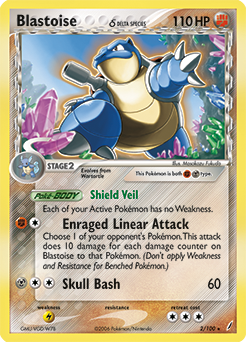 Blastoise δ, Crystal Guardians #2, Pokémon TCG card