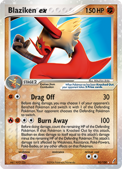 Blaziken ex, Crystal Guardians #90, Pokémon TCG card