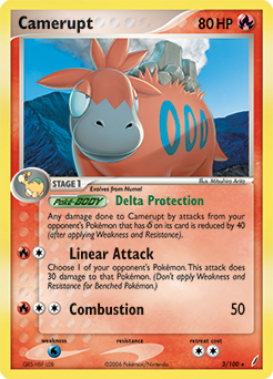 Camerupt, Crystal Guardians #3, Pokémon TCG card