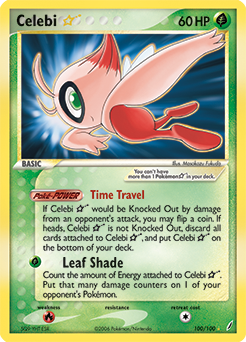 Celebi ★, Crystal Guardians #100, Pokémon TCG card