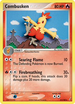 Combusken, Crystal Guardians #31, Pokémon TCG card