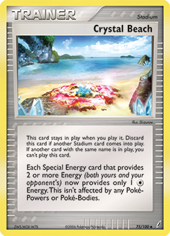Crystal Beach, Crystal Guardians #75, Pokémon TCG card