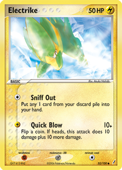 Electrike, Crystal Guardians #52, Pokémon TCG card