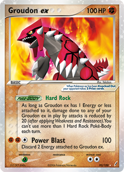 Groudon ex, Crystal Guardians #93, Pokémon TCG card