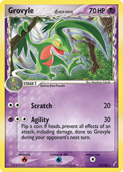 Grovyle δ, Crystal Guardians #19, Pokémon TCG card