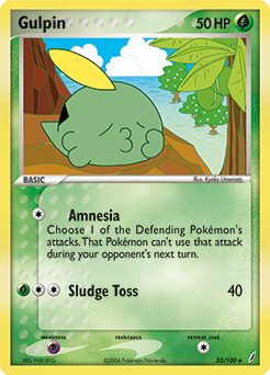 Gulpin, Crystal Guardians #33, Pokémon TCG card