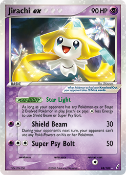 Jirachi ex, Crystal Guardians #94, Pokémon TCG card
