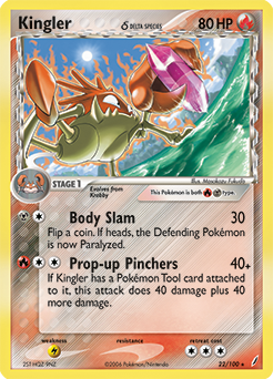 Kingler δ, Crystal Guardians #22, Pokémon TCG card
