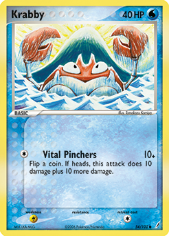 Krabby, Crystal Guardians #54, Pokémon TCG card