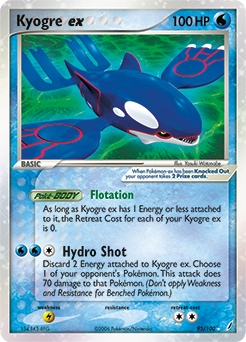Kyogre ex, Crystal Guardians #95, Pokémon TCG card