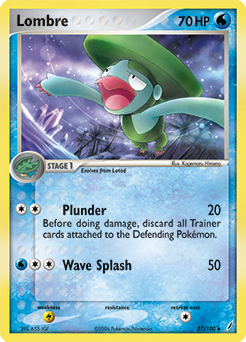 Lombre, Crystal Guardians #37, Pokémon TCG card