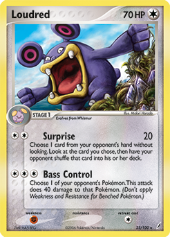 Loudred, Crystal Guardians #23, Pokémon TCG card