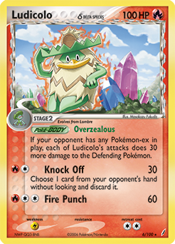 Ludicolo δ, Crystal Guardians #6, Pokémon TCG card