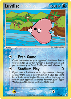 Luvdisc, Crystal Guardians #7, Pokémon TCG card